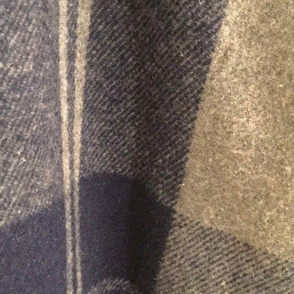 Blue Plaid Faux Sherpa Lined Bomber Jacket - image 3